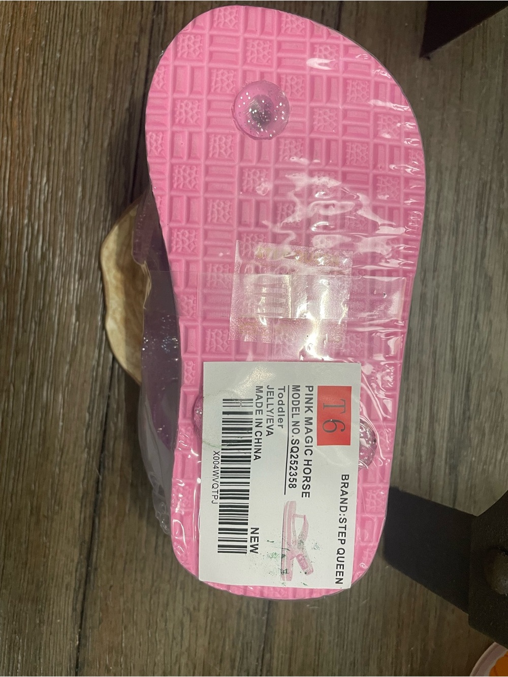 Pink Girls' Jelly Sandals Step Queen Size Toddler 6